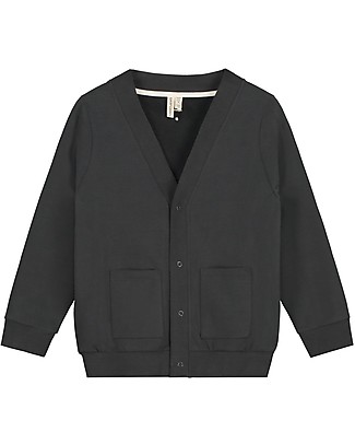Gray Label Cardigan Felpato - Nero - Cotone Bio Cardigan