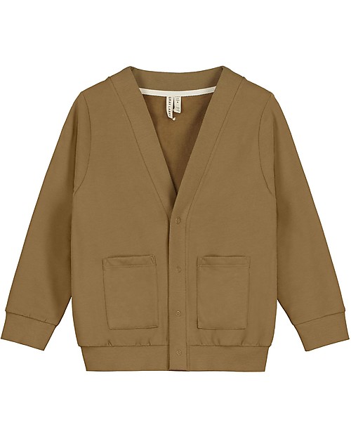 Gray Label Cardigan Felpato - Nocciola - Cotone Bio Cardigan