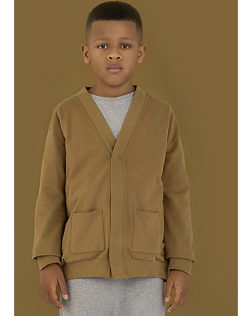 Gray Label Cardigan Felpato - Nocciola - Cotone Bio Cardigan