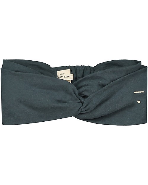 Gray Label Fascia per Capelli Bimba, Blu Grigio (4-10 anni) - 100% cotone bio Accessori per Capelli