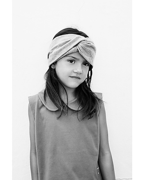 Gray Label Fascia per Capelli Bimba, Blu Grigio (4-10 anni) - 100% cotone bio Accessori per Capelli