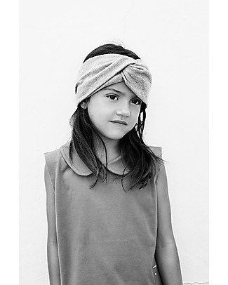 Gray Label Fascia per Capelli Bimba, Blu Grigio (4-10 anni) - 100% cotone bio Fermacappelli