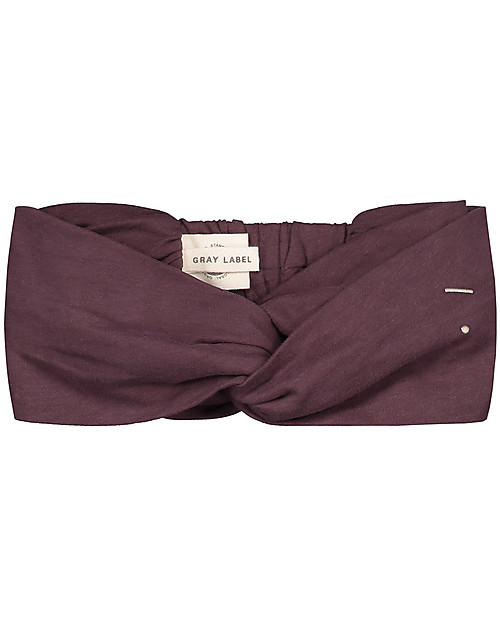 Gray Label Fascia per Capelli Bimba, Prugna (4-10 anni) - 100% cotone bio Accessori per Capelli