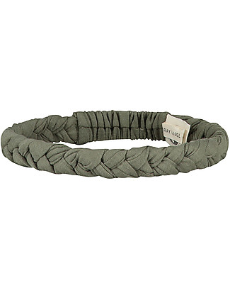 Gray Label Fascia per Capelli Bimba, Salvia - 100% cotone bio Fermacappelli
