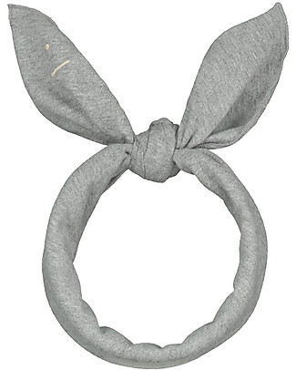 Gray Label Fascia per Capelli Multiuso - Grigio Melange - 100% Jersey di Cotone Bio GOTS Fermacapelli