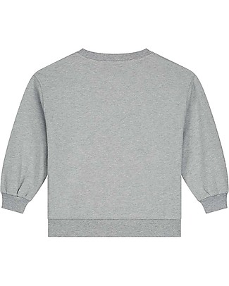 Gray Label Felpa a Maniche Lunghe - Grigio Melange - 100% Felpa di Cotone Bio GOTS Maglioni