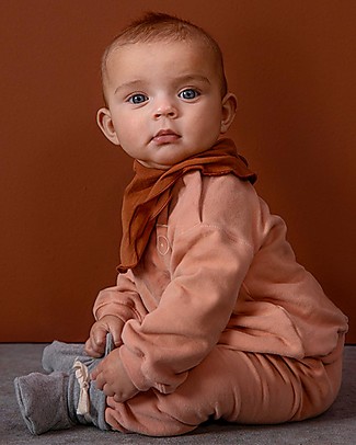 Gray Label Felpa Baby a Maniche Lunghe - Rosa Vintage - Felpa di Cotone Bio GOTS Maglioni