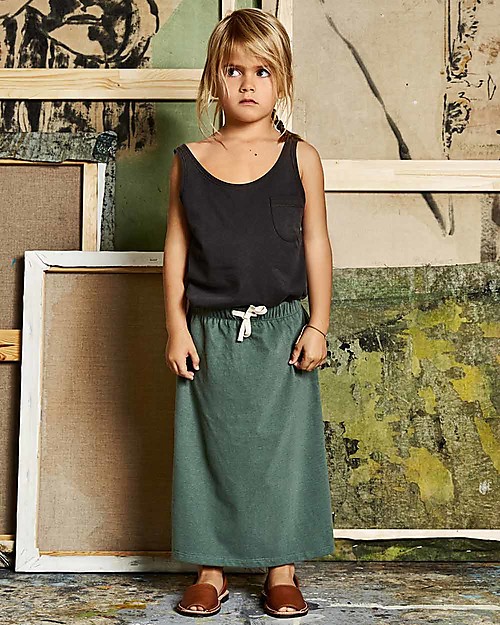 Gray Label Gonna Lunga, Salvia - 100% jersey di cotone bio Gonne_