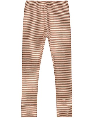 Gray Label Leggings a Righe - Ruggine/Crema - Cotone Biologico GOTS Leggings