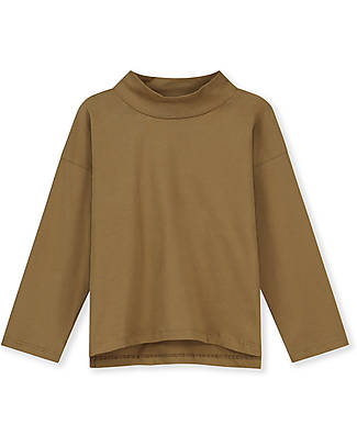 Gray Label Maglia a Collo Alto - Nocciola - 100% Cotone Bio GOTS Maglie Manica Lunga