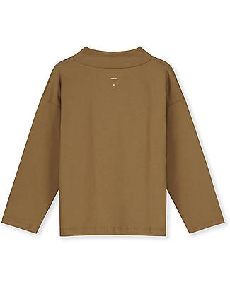 Gray Label Maglia a Collo Alto - Nocciola - 100% Cotone Bio GOTS Maglie Manica Lunga