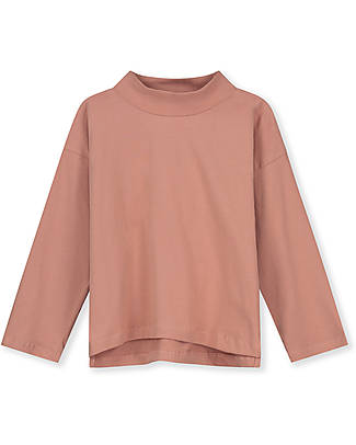 Gray Label Maglia a Collo Alto - Rosa Antico - 100% Cotone Bio GOTS Maglie Manica Lunga