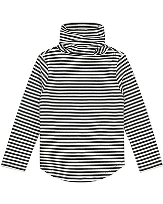 Gray Label Maglia Dolcevita a Maniche Lunghe - Bianca e Nera - 100% Cotone Bio Maglie Manica Lunga