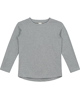 Gray Label Maglia Maniche Lunghe, Grigio Melange - 100% cotone bio Maglie Manica Lunga