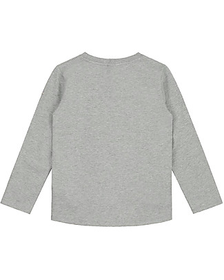 Gray Label Maglia Maniche Lunghe - Grigio Melange - 100% Jersey di Cotone Bio GOTS Maglie Manica Lunga
