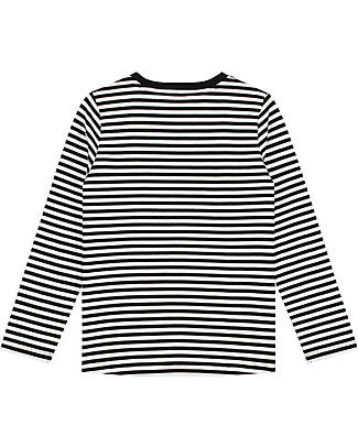 Gray Label Maglia Maniche Lunghe - Nero/Panna - 100% Cotone Bio GOTS Maglie Manica Lunga