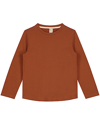 Gray Label Maglia Maniche Lunghe - Ruggine - 100% Jersey di Cotone Bio GOTS Maglie Manica Lunga
