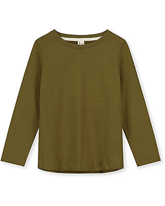 Gray Label Maglia Maniche Lunghe - Verde Oliva - 100% Cotone Bio GOTS Maglie Manica Lunga
