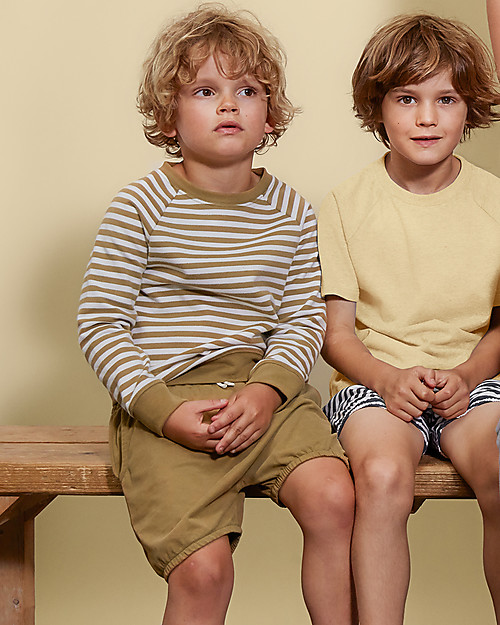 Gray Label Pantaloncini a Palloncino - Blu Grigio / Bianco - 100% jersey di cotone bio Pantaloni Corti