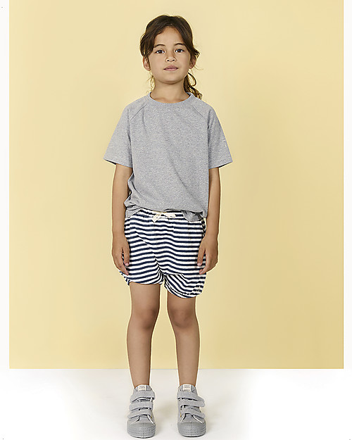 Gray Label Pantaloncini a Palloncino - Blu Grigio / Bianco - 100% jersey di cotone bio Pantaloni Corti