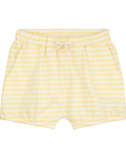 Gray Label Pantaloncini a Palloncino - Giallo Chiaro/Bianco - 100% jersey di cotone bio Pantaloni Corti