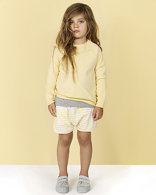 Gray Label Pantaloncini a Palloncino - Giallo Chiaro/Bianco - 100% jersey di cotone bio Pantaloni Corti