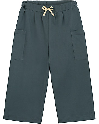 Gray Label Pantaloni a Gamba Larga - Blu Grigio - 100% jersey di cotone bio Pantaloni Lunghi