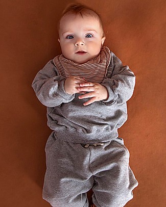 Gray Label Pantaloni Baby da Tuta - Grigio Melange - Cotone Organico GOTS Pantaloni Lunghi