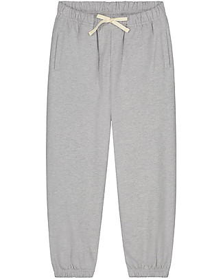 Gray Label Pantaloni da Tuta - Grigio Melange - 100% Felpa di Cotone Organico GOTS Pantaloni Lunghi
