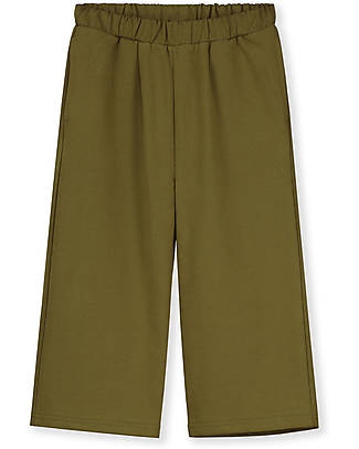 Gray Label Pantaloni Lunghi - Verde Oliva - 100% Pile di Cotone Bio GOTS Pantaloni Lunghi