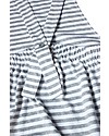 Gray Label Salopette Corta Unisex, Righe Bianco/Grigio - 100% Cotone Bio - 2/4 Anni Salopette