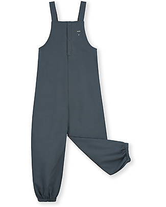 Gray Label Salopette senza Maniche - Blu Grigio - 100% Felpa di Cotone Bio GOTS Salopette