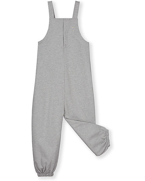 Gray Label Salopette senza Maniche - Grigio Melange - 100% Felpa di Cotone Bio GOTS Salopette