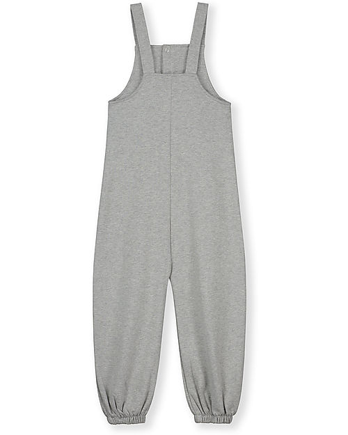 Gray Label Salopette senza Maniche - Grigio Melange - 100% Felpa di Cotone Bio GOTS Salopette
