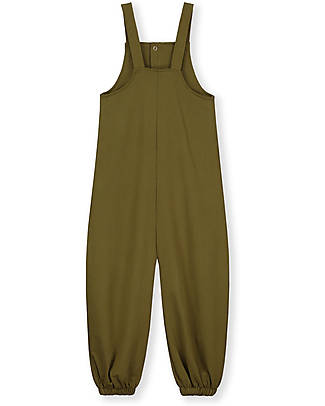 Gray Label Salopette senza Maniche - Verde Oliva - 100% Felpa di Cotone Bio GOTS Salopette