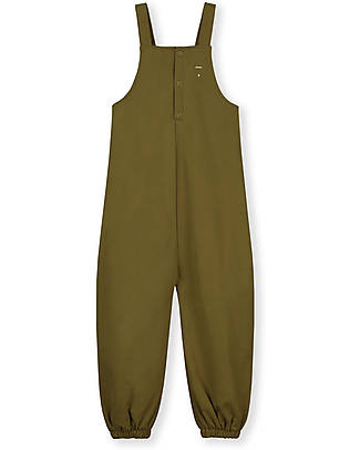 Gray Label Salopette senza Maniche - Verde Oliva - 100% Felpa di Cotone Bio GOTS Salopette