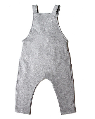 Gray Label Salopette Unisex, Grigio Melange - 100% Cotone Bio Salopette