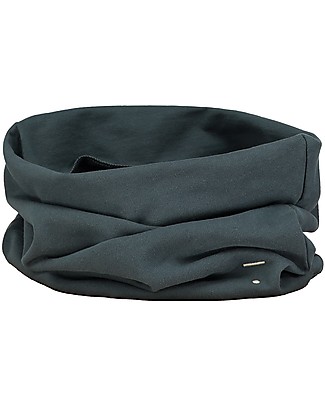 Gray Label Sciarpa Infinity, Blu Grigio - 100% felpa di cotone bio italiano Sciarpe e Mantelle