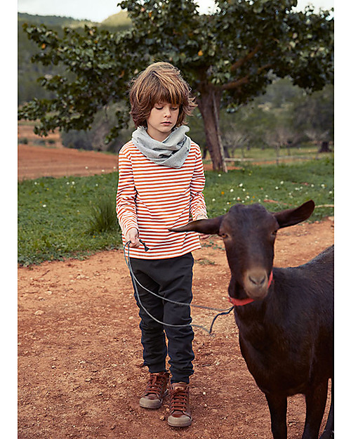 Gray Label Sciarpa Infinity Cotone Bio Morbidissimo, Grigio Melange - Taglia unica 2-8 anni Sciarpe