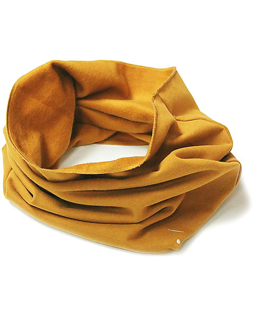 Gray Label Sciarpa Infinity, Cotone Bio Morbidissimo, Senape - Taglia unica Sciarpe