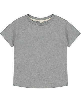 Gray Label T-shirt con Bordo Arrotondato - Grigio Melange - 100% Cotone Bio T-shirt