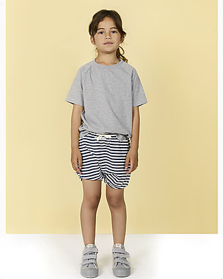 Gray Label T-shirt con Bordo Arrotondato - Grigio Melange - 100% Cotone Bio T-shirt