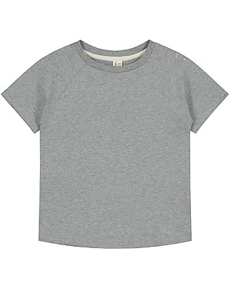 Gray Label T-shirt con Bordo Arrotondato - Grigio Melange (dai 2 anni in su) - 100% cotone bio T-Shirt e Canotte