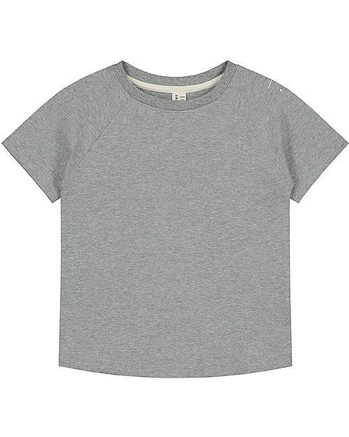 Gray Label T-shirt con Bordo Arrotondato - Grigio Melange (dai 2 anni in su) - 100% cotone bio T-shirt