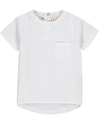 Gray Label T-shirt con Taschino e Bordo Arrotondato - Bianco (dai 2 anni in su) - 100% cotone bio T-Shirt e Canotte