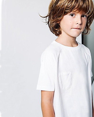 Gray Label T-shirt con Taschino e Bordo Arrotondato - Bianco (dai 2 anni in su) - 100% cotone bio T-Shirt e Canotte