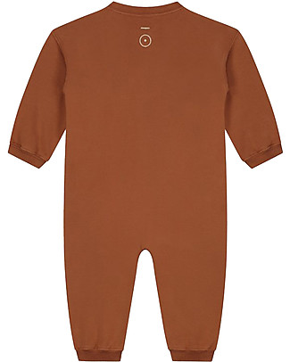 Gray Label Tutina Intera a Maniche Lunghe - Ruggine - Felpa di Cotone Bio GOTS Tutine Lunghe Senza Piedi