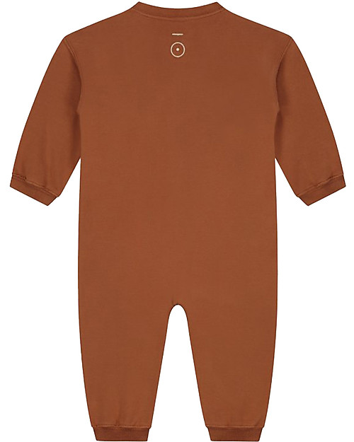 Gray Label Tutina Intera a Maniche Lunghe - Ruggine - Felpa di Cotone Bio GOTS Tutine Lunghe