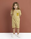 Gray Label Tutina Maniche Corte con Taschino (fino a 2 anni) - Righe Mustard/Off White - 100% cotone bio Tutine Corte