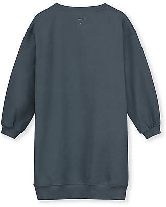 Gray Label Vestito a Maniche Lunghe - Blu Grigio - 100% Felpa di Cotone Bio GOTS Vestiti_